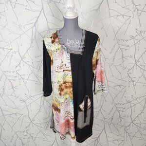 Designs by SAD Stretch Knit Arsty Patchwork Tunic